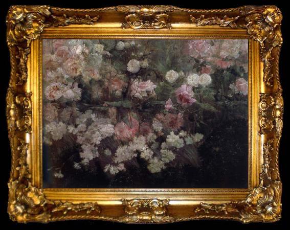 framed  Maria Oakey Dewing Garden in May, ta009-2